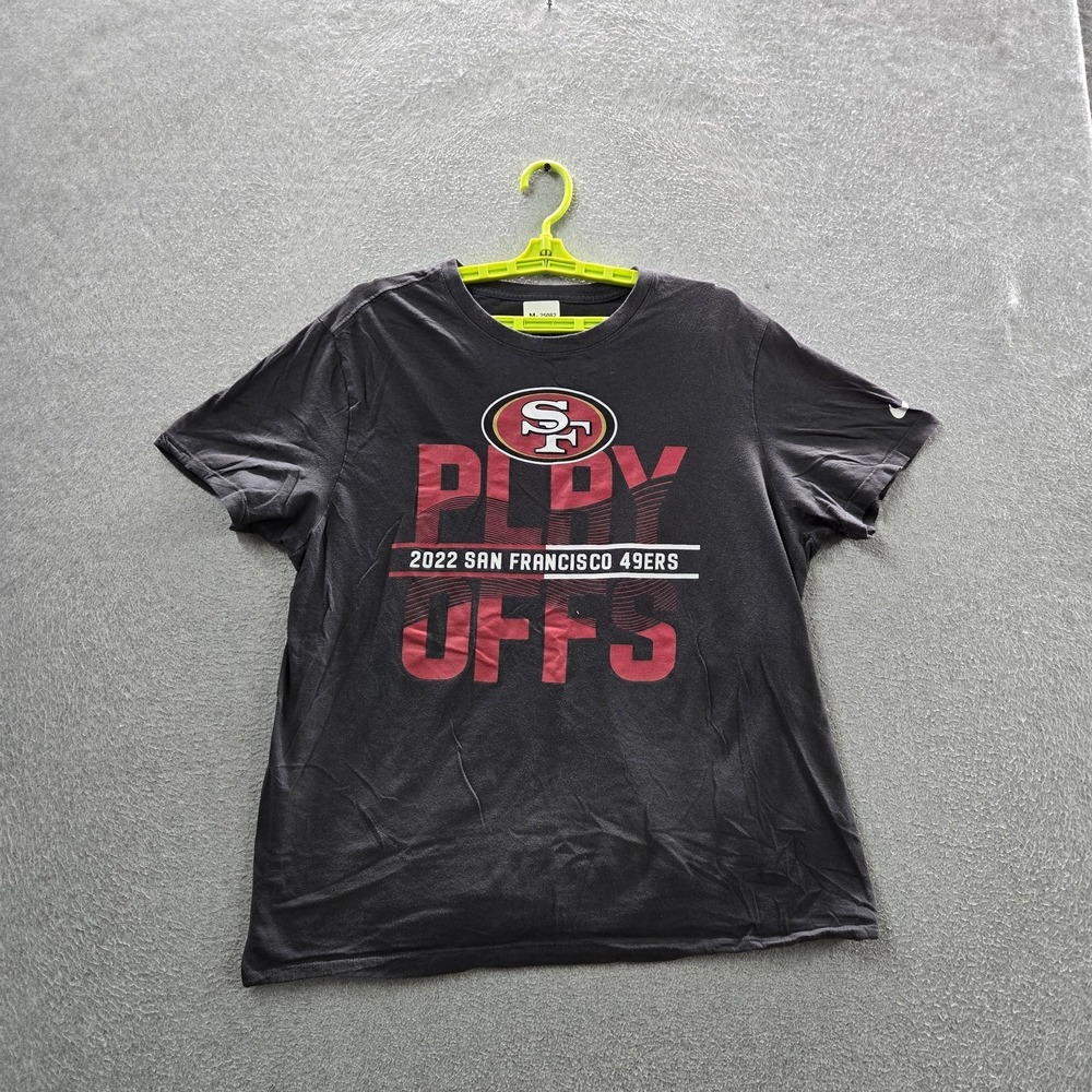 San Francisco 49ers Men Shirt L Black Nike Graphic Team‎ Logo Short Sleeve